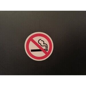 No Smoking Cigarette Round Sign Sticker Bumper Waterproof Decal Vinyl (20 Pack)